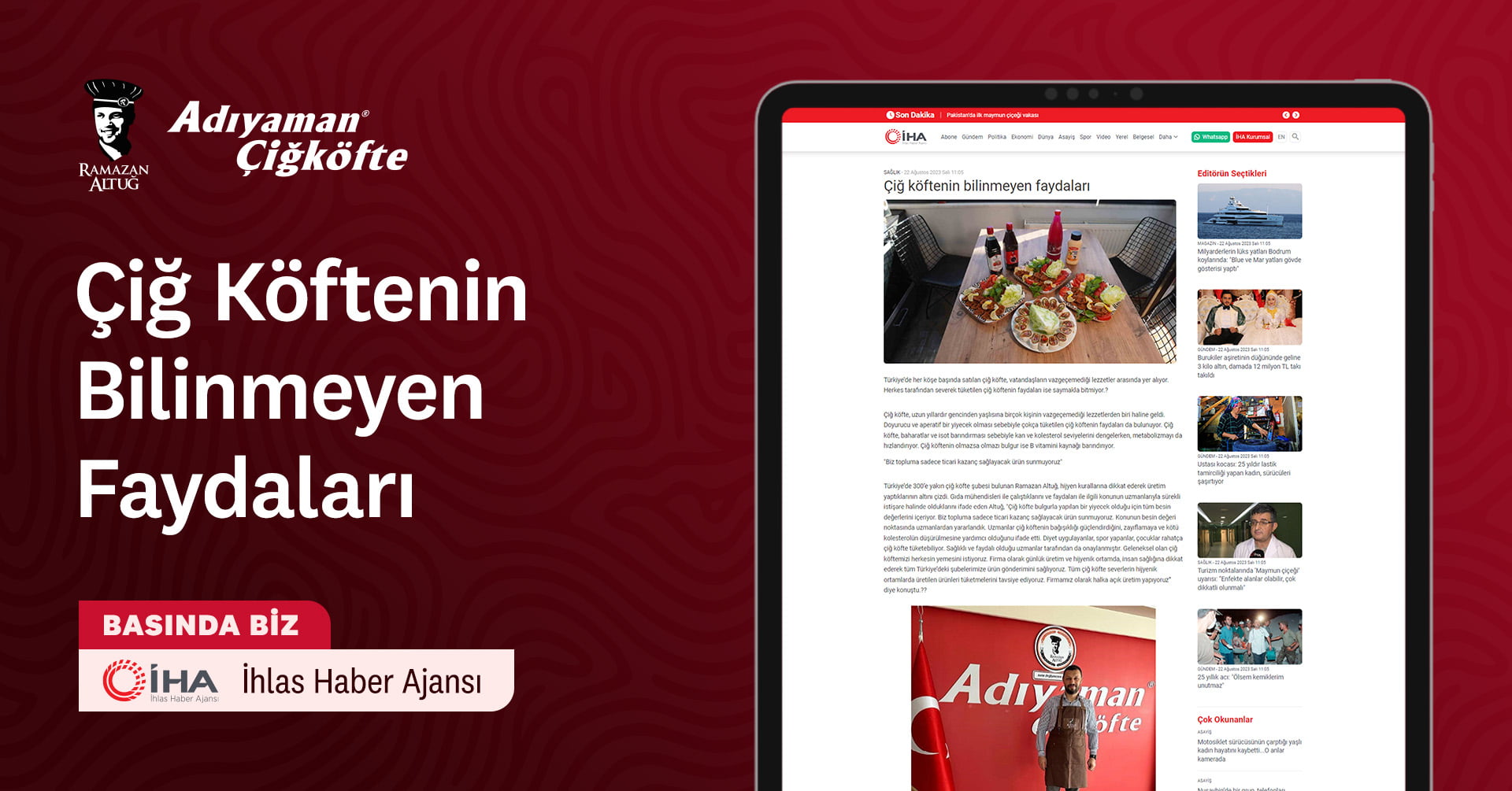 2023 08 22 Basinda Biz IHA İHA - Çiğköftenin Bilinmeyen Faydaları